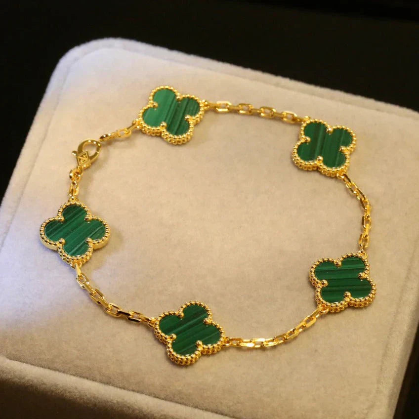 FOUR-LEAF CLOVER BRACELET- GREEN