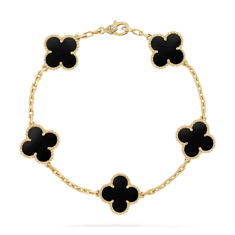 FOUR-LEAF CLOVER BRACELET- BLACK