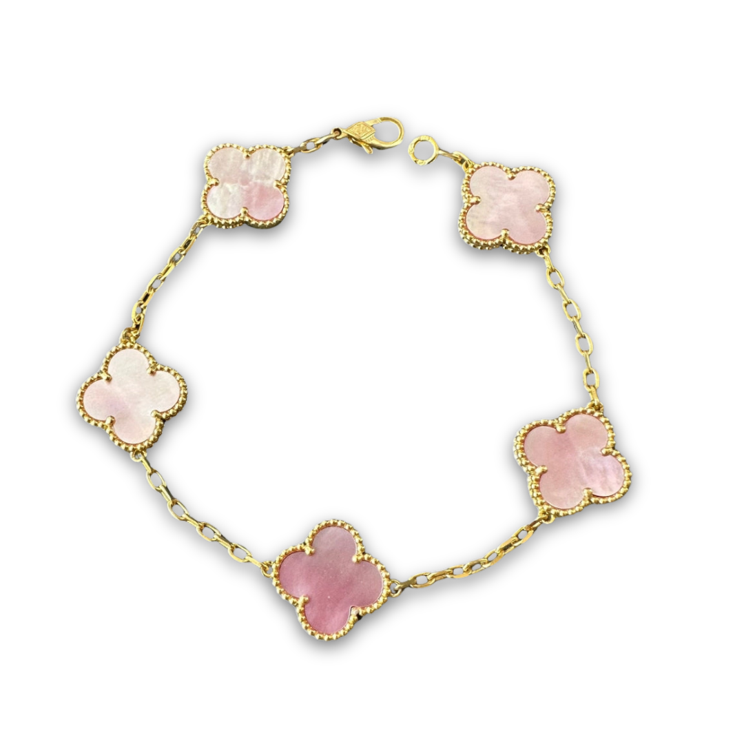 FOUR-LEAF CLOVER BRACELET | PINK