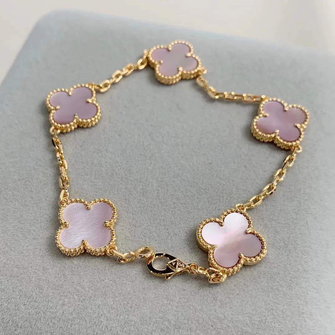 FOUR-LEAF CLOVER BRACELET | PINK